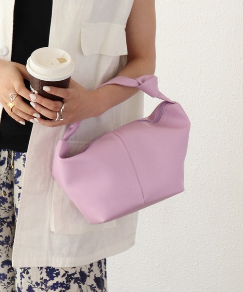 Shelly island（シェリーアイランド）の「コンパクトタイハンドBAG（ハンドバッグ・レディース・ブラック/パープル/ピンク/グリーン・FREE）」の4枚目の写真