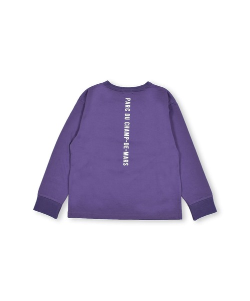 BeBe（ベベ）の「BeBe/モノクロ フォト プリント ビッグ Tシャツ (90~150cm)（Tシャツ/カットソー・キッズ・グレー/パープル・150/120/90/140/100/130/110）」の11枚目の写真