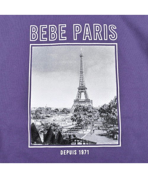 BeBe（ベベ）の「BeBe/モノクロ フォト プリント ビッグ Tシャツ (90~150cm)（Tシャツ/カットソー・キッズ・グレー/パープル・150/120/90/140/100/130/110）」の15枚目の写真