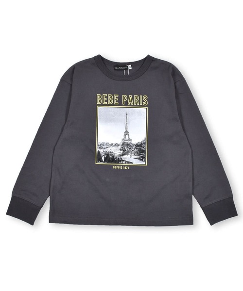 BeBe（ベベ）の「BeBe/モノクロ フォト プリント ビッグ Tシャツ (90~150cm)（Tシャツ/カットソー・キッズ・グレー/パープル・150/120/90/140/100/130/110）」の18枚目の写真