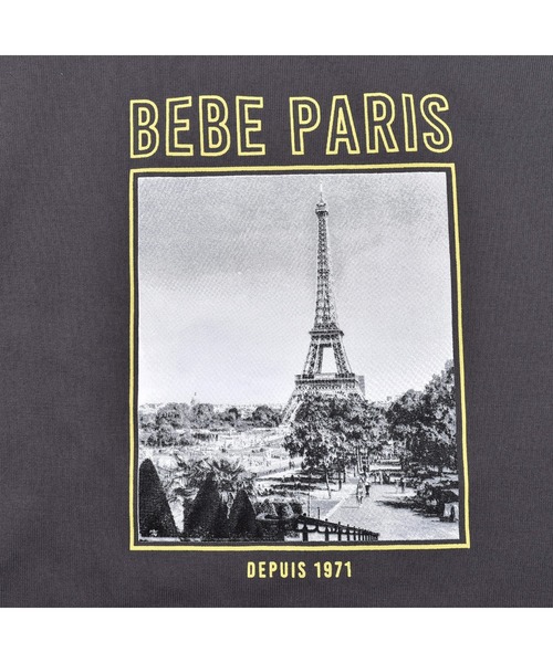 BeBe（ベベ）の「BeBe/モノクロ フォト プリント ビッグ Tシャツ (90~150cm)（Tシャツ/カットソー・キッズ・グレー/パープル・150/120/90/140/100/130/110）」の14枚目の写真