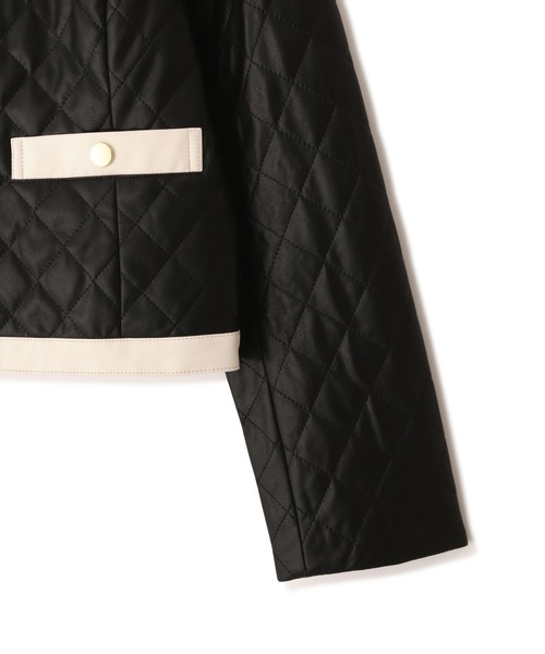 PROPORTION BODY DRESSING（プロポーションボディドレッシング）の「合皮キルトジャケット / 1212250900（ノーカラージャケット・レディース・ブラック系その他/ブラック・MEDIUM/SMALL）」の17枚目の写真