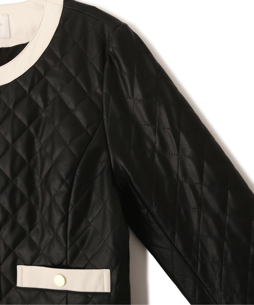 PROPORTION BODY DRESSING（プロポーションボディドレッシング）の「合皮キルトジャケット / 1212250900（ノーカラージャケット・レディース・ブラック系その他/ブラック・MEDIUM/SMALL）」の18枚目の写真