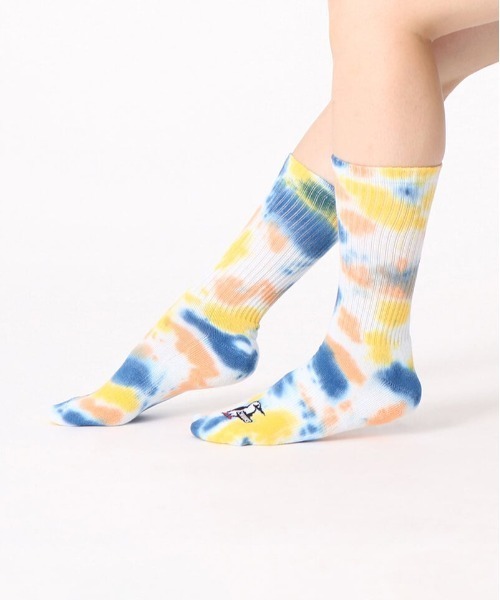 CHUMS（チャムス）の「【CHUMS】Tie-Dye Bulky Socks（ソックス/靴下・メンズ・レインボー/ネイビー系/ブルー系・SMALL/MEDIUM）」の6枚目の写真