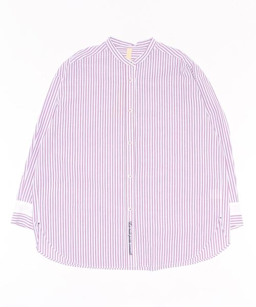 Q（キュー）の「バンドカラーエンブロイダリーシャツ（シャツ/ブラウス・レディース・ブルー系その他/ピンク系その他・MEDIUM）」の6枚目の写真