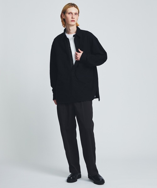 ANEI（アーネイ）の「DEEP V P.O. SHIRT W/C / AN0222_S1104（シャツ/ブラウス・メンズ・ブラック・2/3）」の7枚目の写真