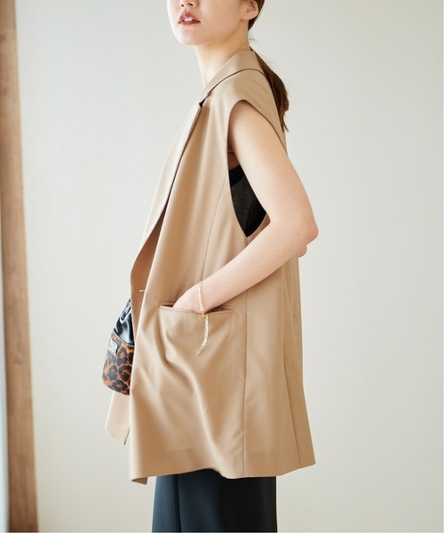 【kuna様】IENA♡ダブルブレストベスト♡ベージュ IENA（イエナ）の「ダブルブレスト ベスト（ベスト）」 - WEAR