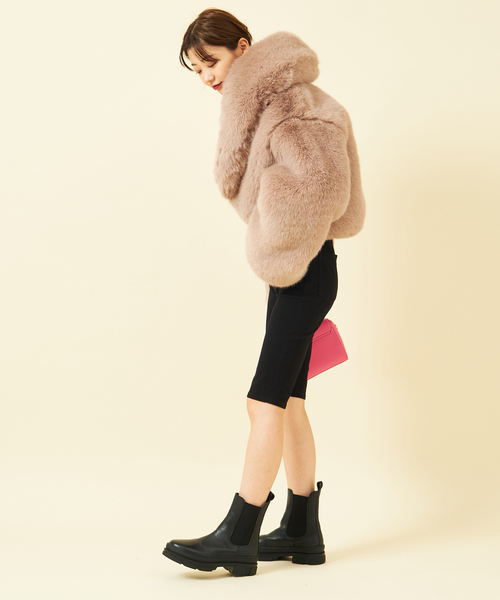 U by SPICK&SPAN フェイクレザーパファーブルゾン U by SPICK&SPAN フェイクレザーパファーブルゾン フェイク