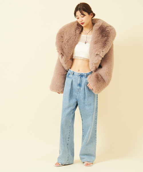 JAKKE フェイクファーショートコートU by Spick and span お問い合わせ多数！注目ブランド”jakke”が登場！｜U by