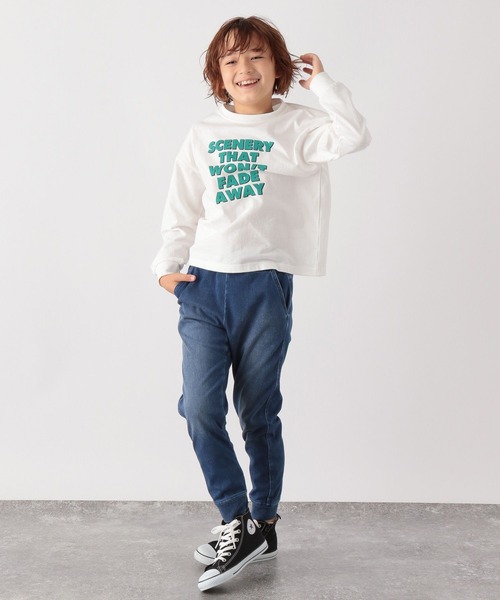 GLOBAL WORK(グローバルワーク)の「スゴラクカットデニムリブパンツ/288287(その他パンツ・キッズ・ブラック/ネイビー/ブルー・120cm/110cm/130cm/100cm/140cm/160cm/150cm)」の11枚目の写真