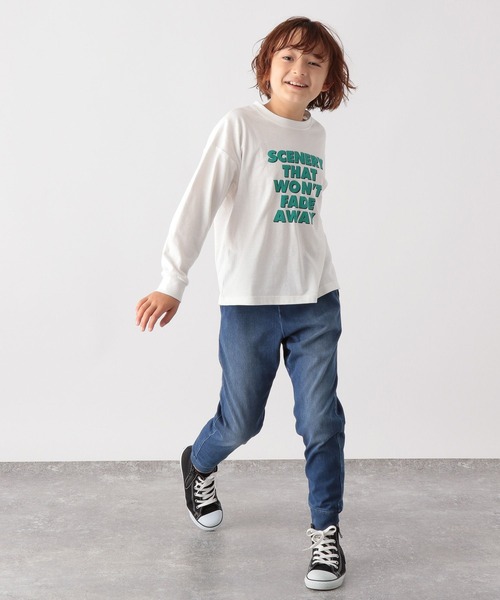 GLOBAL WORK(グローバルワーク)の「スゴラクカットデニムリブパンツ/288287(その他パンツ・キッズ・ブラック/ネイビー/ブルー・120cm/110cm/130cm/100cm/140cm/160cm/150cm)」の10枚目の写真