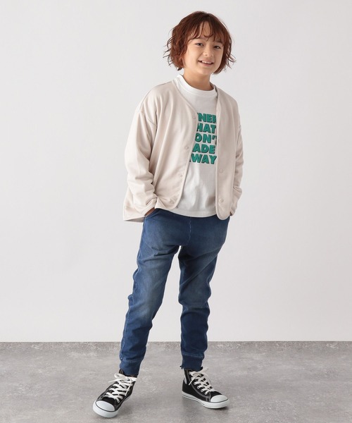 GLOBAL WORK(グローバルワーク)の「スゴラクカットデニムリブパンツ/288287(その他パンツ・キッズ・ブラック/ネイビー/ブルー・120cm/110cm/130cm/100cm/140cm/160cm/150cm)」の12枚目の写真