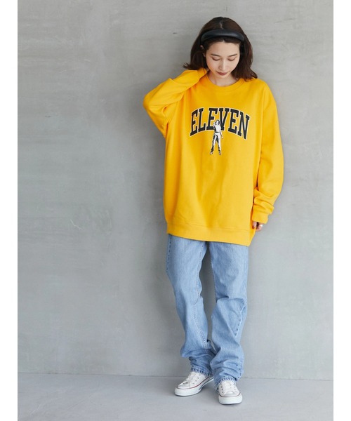 Green　Parks（グリーンパークス）の「【UNISEX】■STRANGER THINGS ELEVEN（スウェット・レディース・イエロー・FREE）」の6枚目の写真