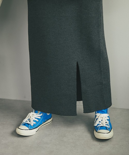 un dix cors（アンディコール）の「ざっくりプルオーバー+スカートニットセットアップ（セットアップ・レディース・チャコールグレー/ライトグレー・FREE）」の11枚目の写真