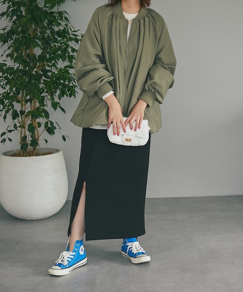 un dix cors（アンディコール）の「ざっくりプルオーバー+スカートニットセットアップ（セットアップ・レディース・チャコールグレー/ライトグレー・FREE）」の7枚目の写真