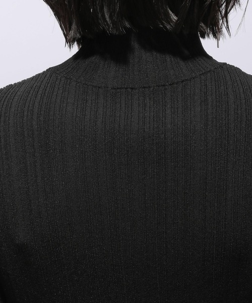 HARE（ハレ）の「ランダムリブハイネックニットトップス(HARE)（ニット/セーター・レディース・ブラック/グレー/ブルー/グリーン系その他/ブラック×ホワイト/グレー系その他・FREE）」の9枚目の写真