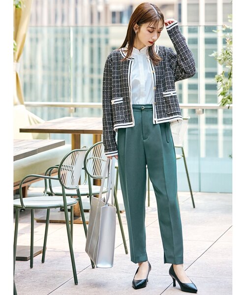 index（インデックス）の「◆コットンブロード スタンドフリルブラウス【WEB限定サイズ】（シャツ/ブラウス・レディース・ネイビー/ホワイト系/ホワイト系その他3/ネイビー系5・40/38/36/42）」の18枚目の写真