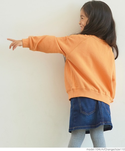 coca(coca)(コカ)の「キッズ 親子お揃いラグランスウェット(スウェット・キッズ・オレンジ/ネイビー/パープル・100/110/120/130)」の6枚目の写真