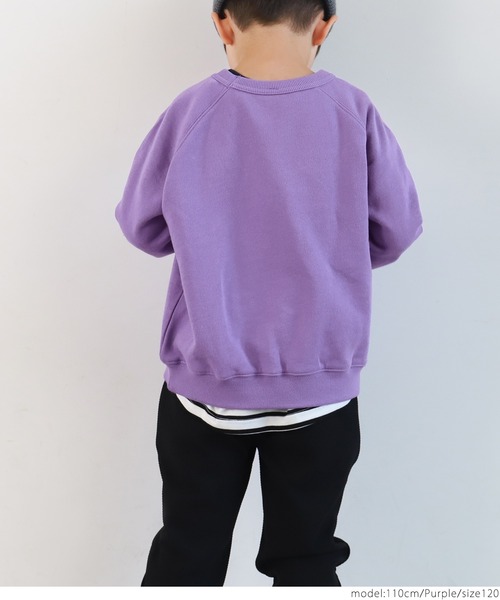 coca(coca)(コカ)の「キッズ 親子お揃いラグランスウェット(スウェット・キッズ・オレンジ/ネイビー/パープル・100/110/120/130)」の12枚目の写真