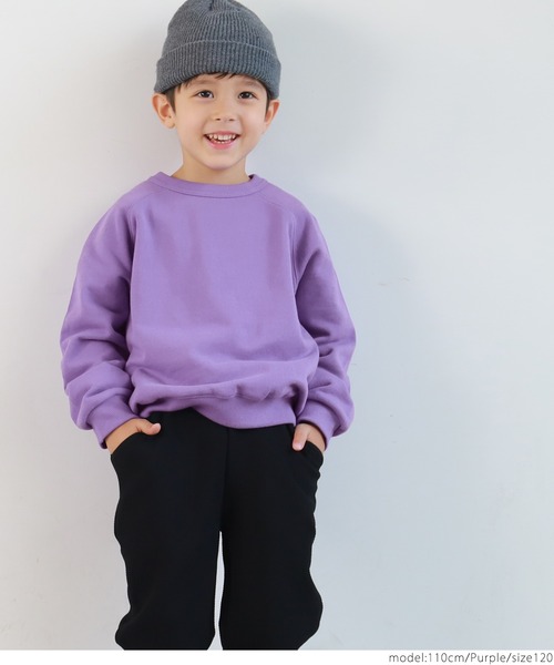 coca(coca)(コカ)の「キッズ 親子お揃いラグランスウェット(スウェット・キッズ・オレンジ/ネイビー/パープル・100/110/120/130)」の13枚目の写真