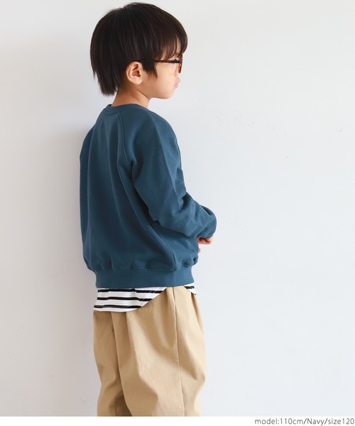 coca(coca)(コカ)の「キッズ 親子お揃いラグランスウェット(スウェット・キッズ・オレンジ/ネイビー/パープル・100/110/120/130)」の15枚目の写真