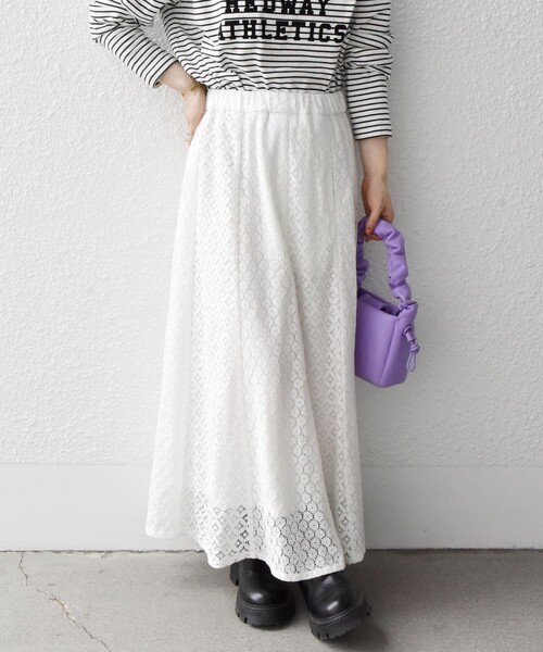 SHIPS any（シップス エニィ）の「SHIPS any: パネル レース スカート◇（スカート・レディース・ホワイト/ブルー・ONE SIZE）」の14枚目の写真