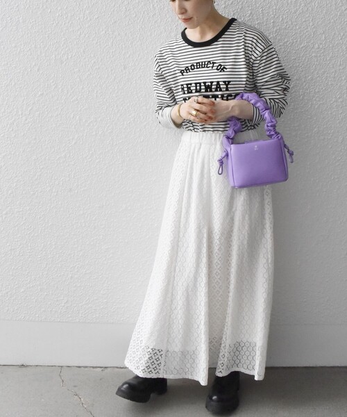 SHIPS any（シップス エニィ）の「SHIPS any: パネル レース スカート◇（スカート・レディース・ホワイト/ブルー・ONE SIZE）」の16枚目の写真