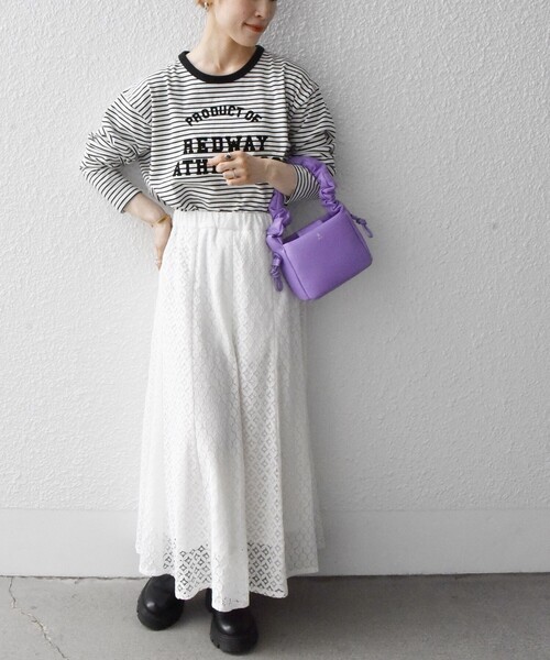 SHIPS any（シップス エニィ）の「SHIPS any: パネル レース スカート◇（スカート・レディース・ホワイト/ブルー・ONE SIZE）」の17枚目の写真