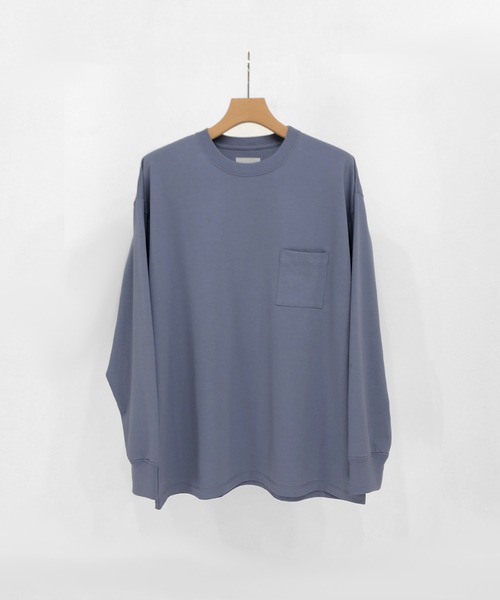 KIIT（キート）の「KIIT キート / 40//- COTTON BIO FINISH L/SLEEVE CUT&SEWN コットンバイオ加工 ロングスリーブカットソー / KIO-T90-014（Tシャツ/カットソー・メンズ・ライトグレー/カーキ/オフホワイト/ブルーグレー・3/2/1）」の4枚目の写真
