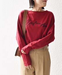 SHIPS（シップス）の「*チェーンエンブロイダリー ドルマンスリーブ ロンTEE◇（Tシャツ/カットソー）」