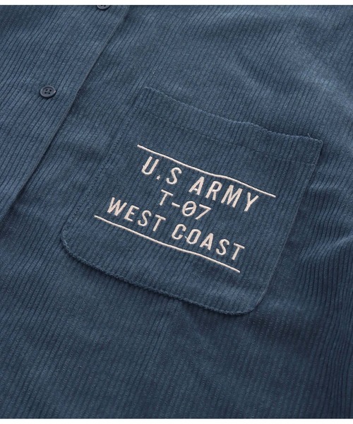 anap mimpi(アナップミンピ)の「コーデュロイ刺繍ビックシャツ【セットアップ着用可】(シャツ/ブラウス・レディース・イエロー/ベージュ/ネイビー・FREE)」の9枚目の写真