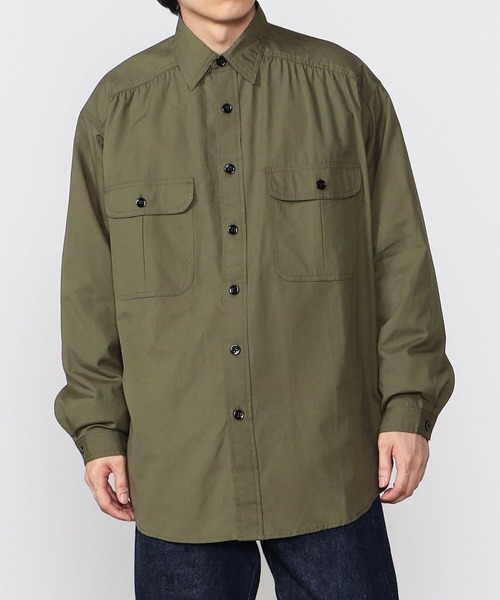 MONITALY(モニタリー)の「MONITALY | バンクロスワークシャツ MEN(シャツ/ブラウス・メンズ・カーキ/オリーブ・LARGE/MEDIUM)」の1枚目の写真