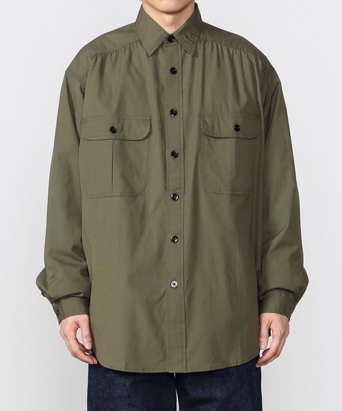 MONITALY(モニタリー)の「MONITALY | バンクロスワークシャツ MEN(シャツ/ブラウス・メンズ・カーキ/オリーブ・LARGE/MEDIUM)」の5枚目の写真