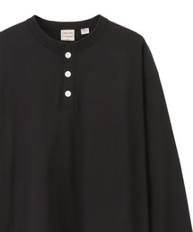 ビッグシルエット ヘンリーネック ロングスリーブTシャツ