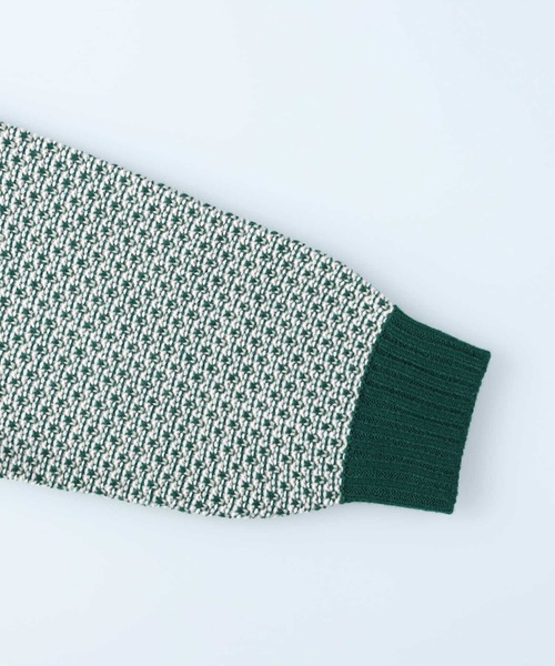 HONEYSUCKLE ROSE(ハニーサックルローズ)の「【HONEYSUCKLE ROSE】地柄プルオーバーニット(ニット/セーター・レディース・グリーン/ブラック・M/L)」の8枚目の写真