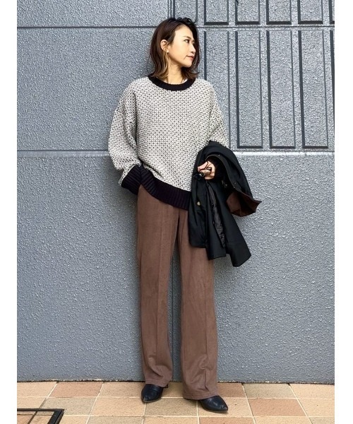 HONEYSUCKLE ROSE(ハニーサックルローズ)の「【HONEYSUCKLE ROSE】地柄プルオーバーニット(ニット/セーター・レディース・グリーン/ブラック・M/L)」の15枚目の写真