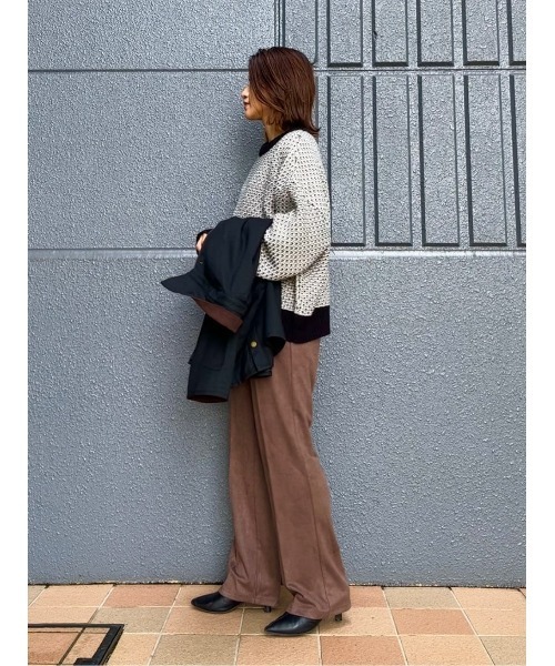 HONEYSUCKLE ROSE(ハニーサックルローズ)の「【HONEYSUCKLE ROSE】地柄プルオーバーニット(ニット/セーター・レディース・グリーン/ブラック・M/L)」の16枚目の写真