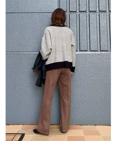 HONEYSUCKLE ROSE(ハニーサックルローズ)の「【HONEYSUCKLE ROSE】地柄プルオーバーニット(ニット/セーター・レディース・グリーン/ブラック・M/L)」の17枚目の写真