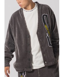 RE730（アールイーセブンサーティー）の「RE730 ビッグシルエットカーデ　アップリケ刺繍　セットアップ（カーディガン/ボレロ）」