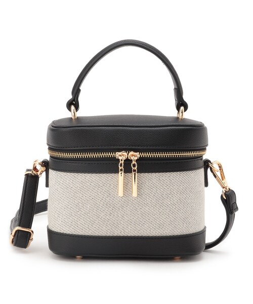 THE SHOP TK （ザ ショップ ティーケー ）の「◆【ショルダー付2WAY】バニティバッグ/ワンハンドルバッグ（ショルダーバッグ・レディース・ブラック/ブラウン系・00）」の3枚目の写真