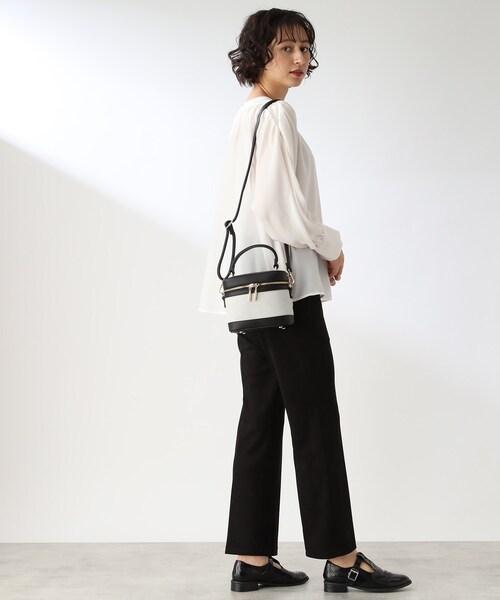 THE SHOP TK （ザ ショップ ティーケー ）の「◆【ショルダー付2WAY】バニティバッグ/ワンハンドルバッグ（ショルダーバッグ・レディース・ブラック/ブラウン系・00）」の18枚目の写真