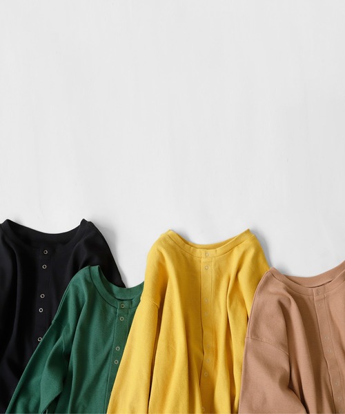 antiqua(アンティカ)の「前後2wayリブカーディガン(カーディガン/ボレロ・キッズ・マスタード/グリーン/ベージュ/ブラック・110/120/130/140/150/160)」の12枚目の写真