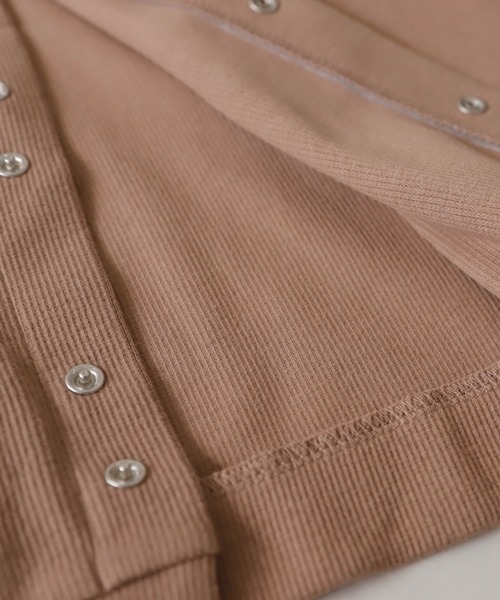 antiqua(アンティカ)の「前後2wayリブカーディガン(カーディガン/ボレロ・キッズ・マスタード/グリーン/ベージュ/ブラック・110/120/130/140/150/160)」の18枚目の写真