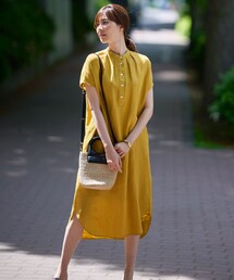 23区（ニジュウサンク）の「LIBECO シャツワンピ―ス（シャツ