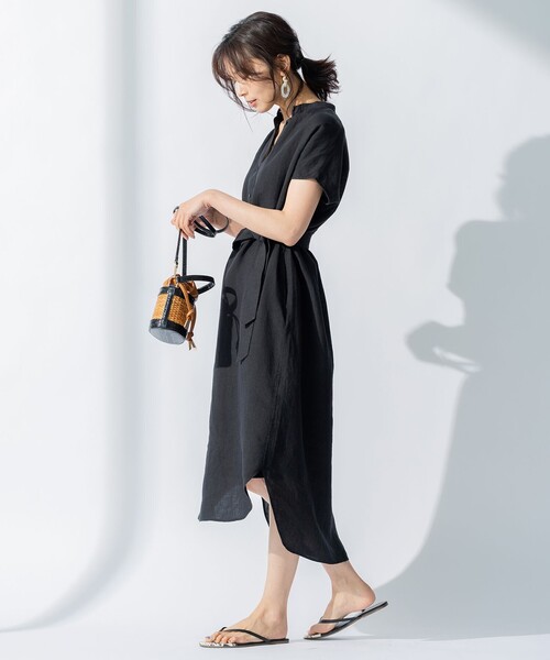23区（ニジュウサンク）の「LIBECO シャツワンピ―ス（シャツ