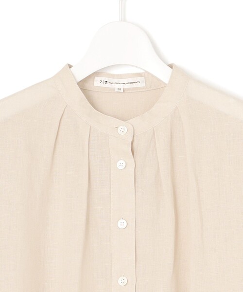 23区（ニジュウサンク）の「LIBECO シャツワンピ―ス（シャツ