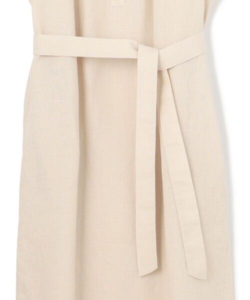 【試着のみ】23区 L LIBECO シャツワンピース　ライトイエロー系　46 23区（ニジュウサンク）の「LIBECO シャツワンピ―ス（シャツ