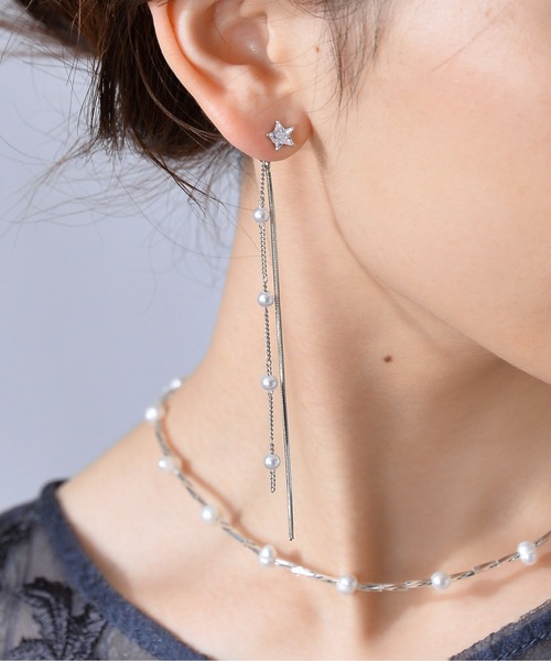 【ビジューとスターが煌めき揺れる】CHANEL ロング ピアス 揺れるカラフルスター☆25P【CHANEL】シャネル ロング ピアス