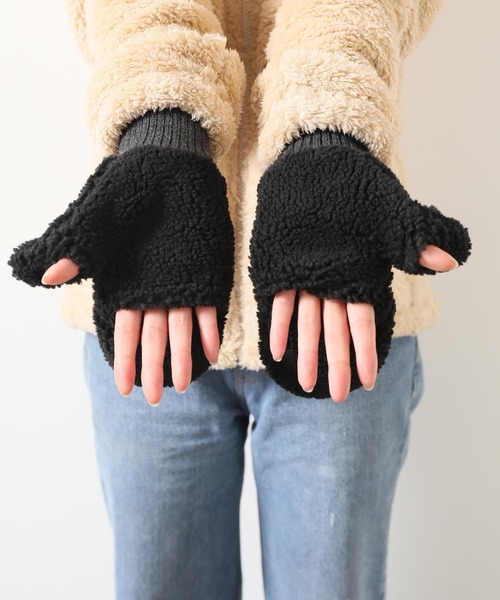 UNIVERSAL OVERALL(ユニバーサルオーバーオール)の「【UNIVERSAL OVERALL/ユニバーサルオーバーオール】ボアミトン/グローブ/手袋(手袋・レディース・ブラック/ベージュ/グレー/アイボリー/ブラウン/レッド/オレンジ/イエロー/レオパード/グリーン系その他・FREE)」の12枚目の写真