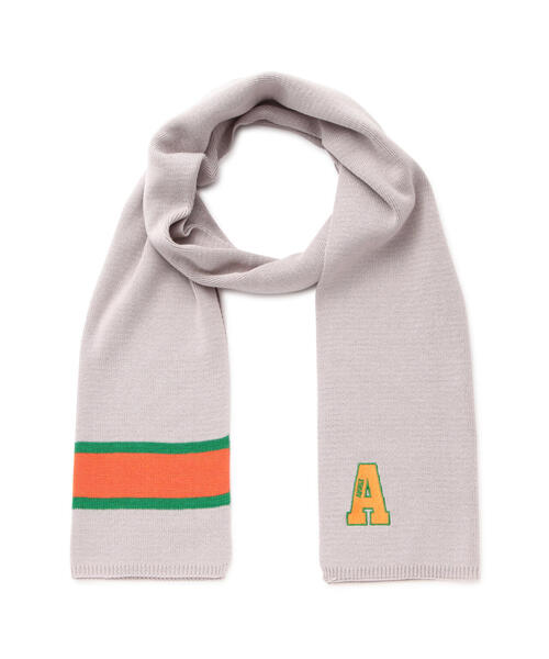 AVIREX(アヴィレックス)の「COLLEGE LOGO MUFFLER / カレッジ ロゴ マフラー / AVIREX / アヴィレックス(ストール/ショール・メンズ・ブラック/ネイビー/グレー・F)」の2枚目の写真